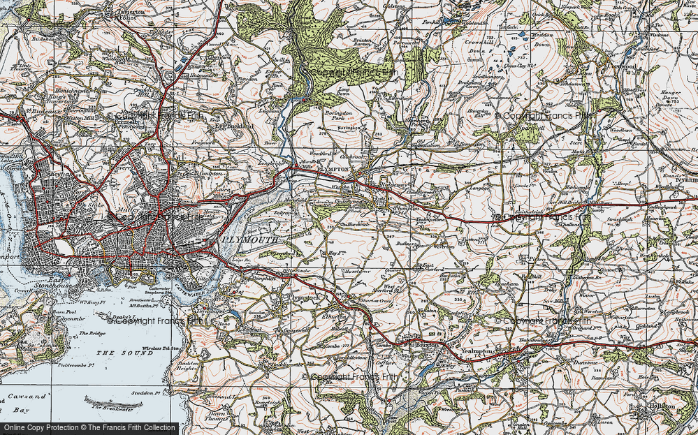 Old Map of Underwood, 1919 in 1919