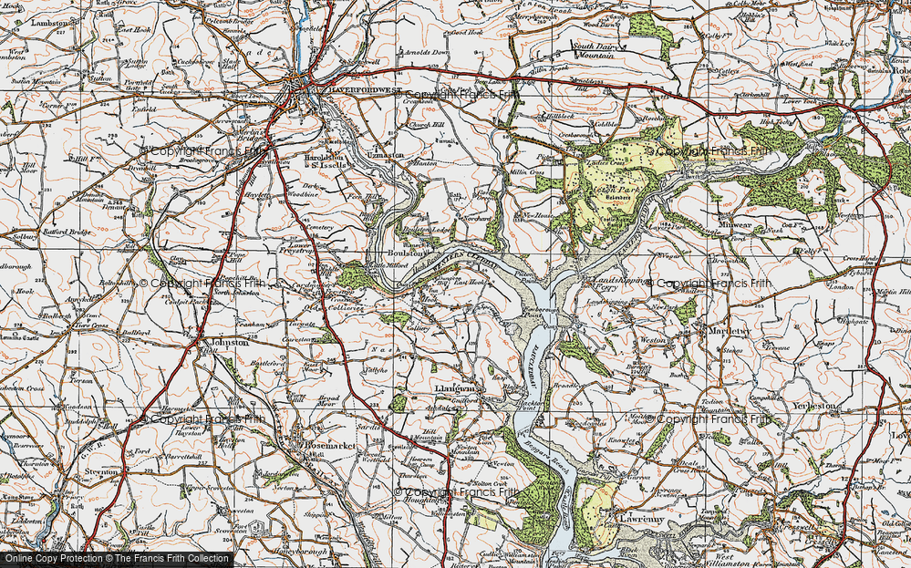 Old Map of Underwood, 1922 in 1922