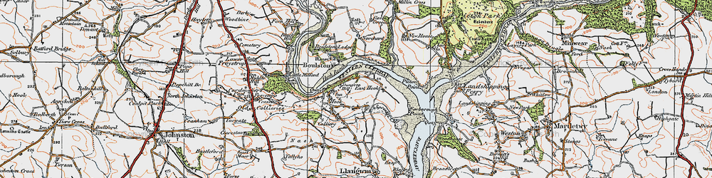 Old map of Underwood in 1922