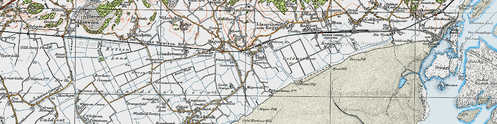 Old map of Undy in 1919