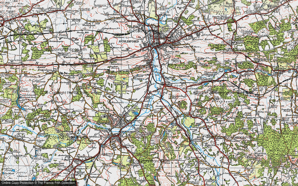 Old Map of Unstead, 1920 in 1920