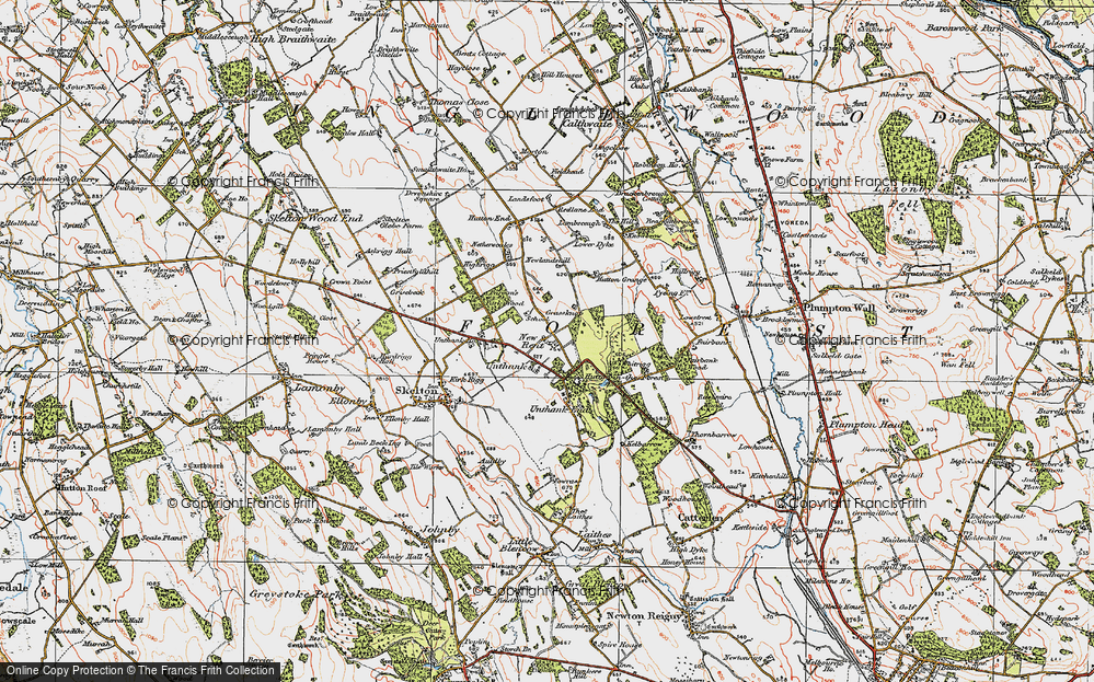 Old Map of Historic Map covering Whitrigg in 1925