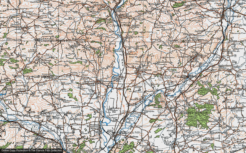 Old Map of Up Exe, 1919 in 1919