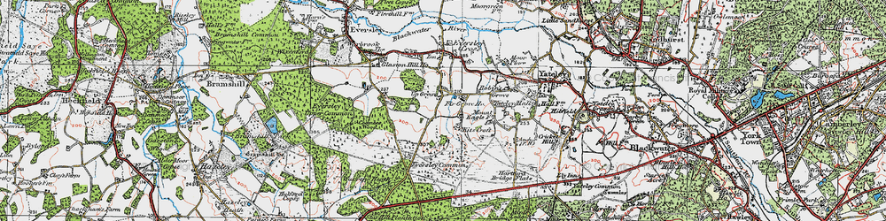 Old map of Blackbushe Airport in 1919