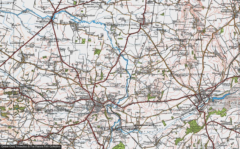 Old Map of Up Mudford, 1919 in 1919