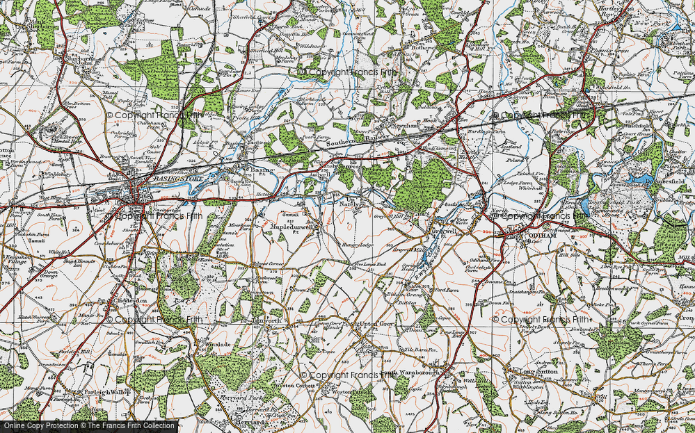 Old Map of Up Nately, 1919 in 1919