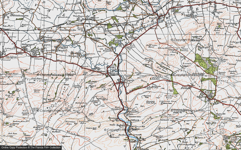 Old Map of Upavon, 1919 in 1919