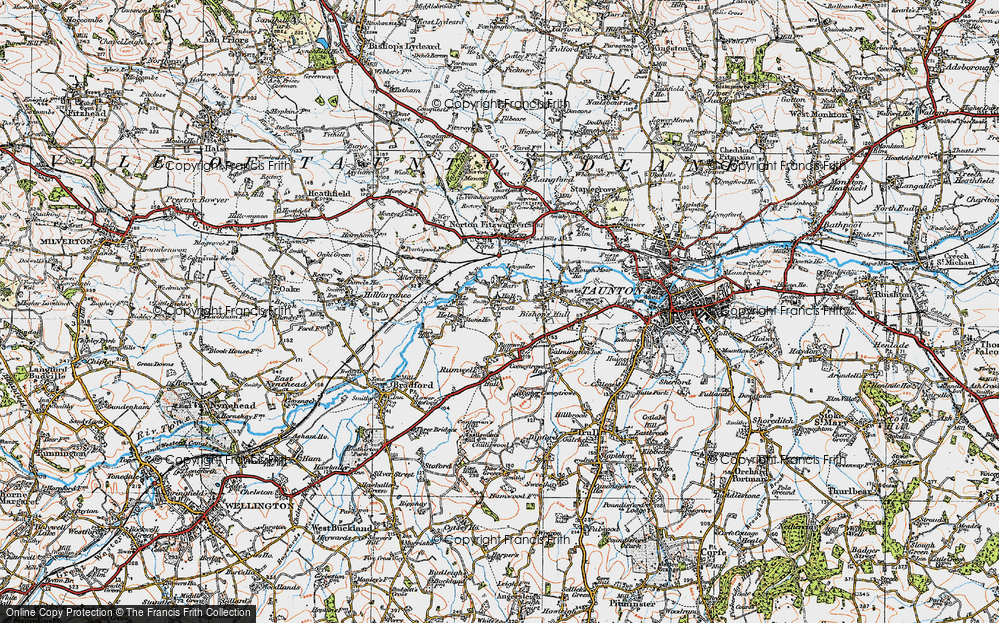 Old Map of Upcott, 1919 in 1919