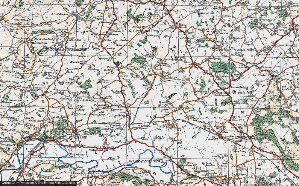 Old Map of Upcott, 1920 in 1920