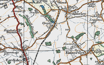 Old map of Upcott in 1920