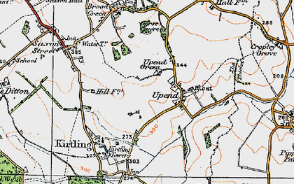 Old map of Upend in 1920