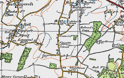 Old map of Upgate Street in 1921