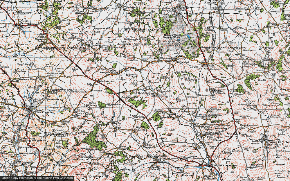 Old Map of Historic Map covering Benville Br in 1919