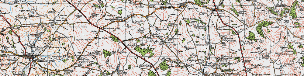 Old map of Benville Br in 1919