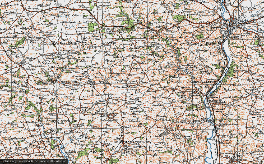 Old Map of Upham, 1919 in 1919