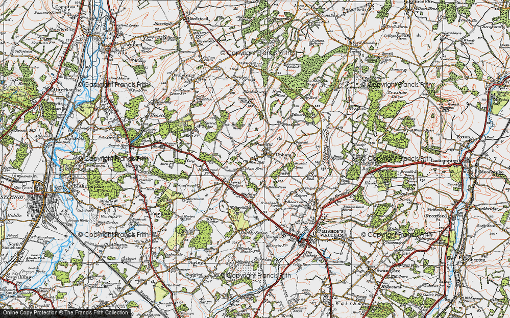Old Map of Historic Map covering White Hills in 1919
