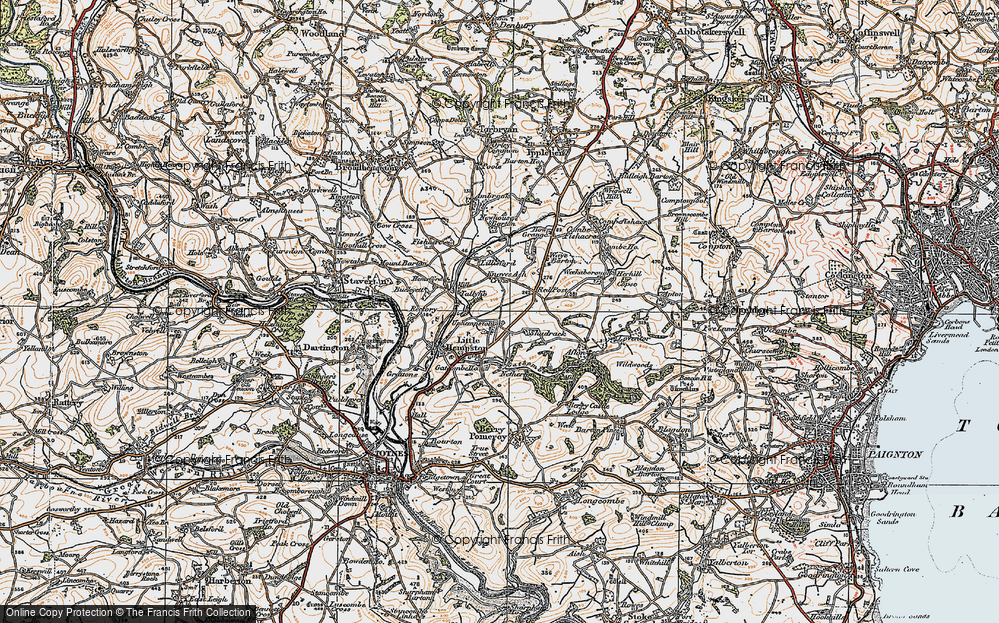Old Map of Uphempston, 1919 in 1919