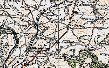 Old map of Uphempston in 1919