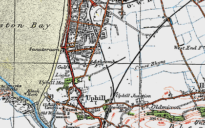 Old map of Uphill Manor in 1919