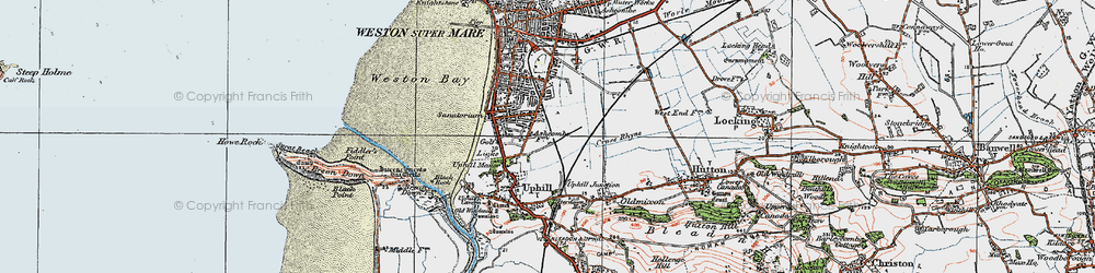 Old map of Uphill Manor in 1919