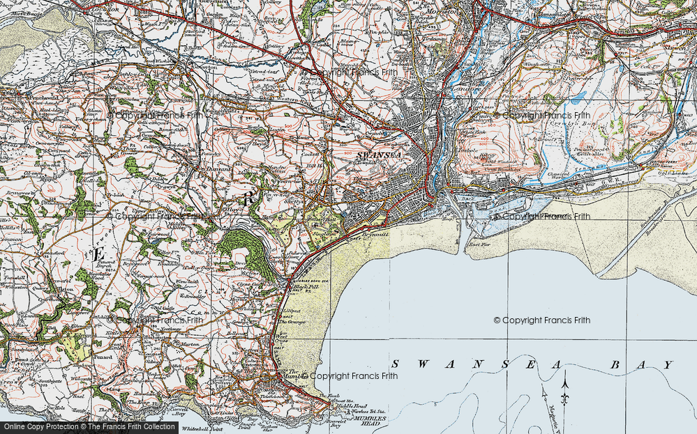 Old Map of Uplands, 1923 in 1923