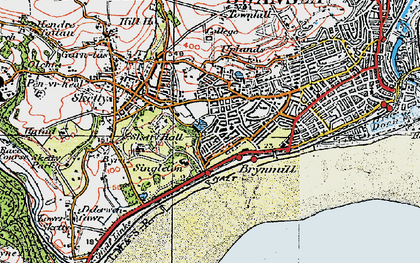 Old map of Uplands in 1923
