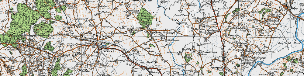 Old map of Upleadon in 1919