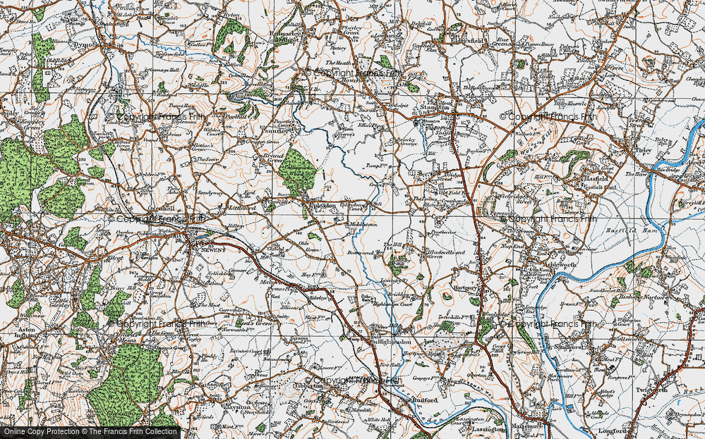 Old Map of Upleadon Court, 1919 in 1919