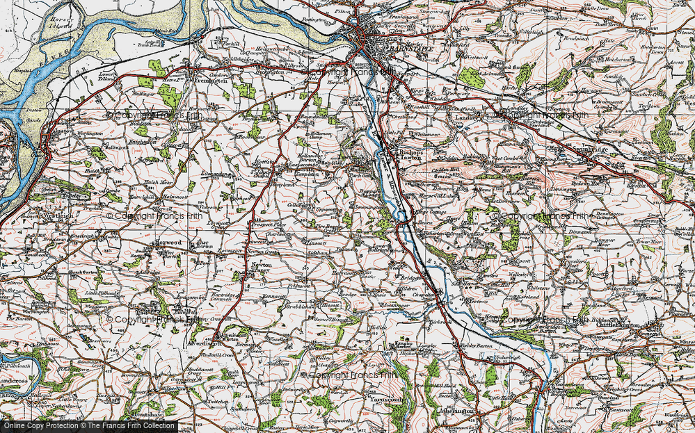 Old Map of Uppacott, 1919 in 1919