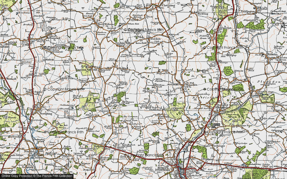 Old Map of Uppend, 1919 in 1919