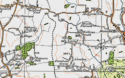 Old map of Uppend in 1919