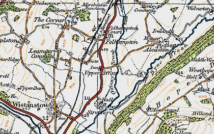 Old map of Upper Affcot in 1920