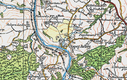 Old map of Upper Arley in 1921