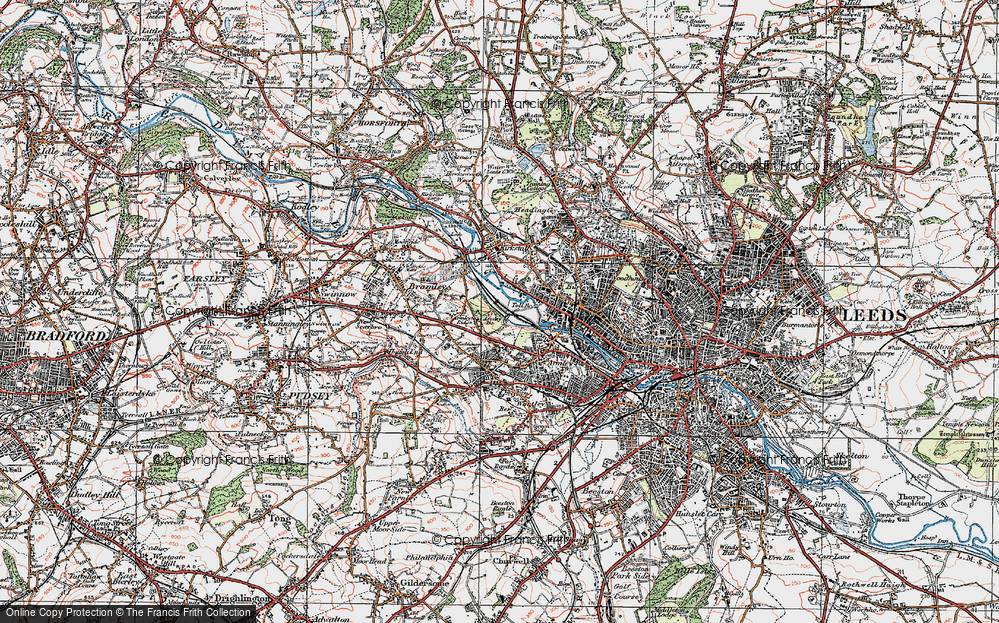 Old Map of Upper Armley, 1925 in 1925