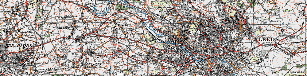 Old map of Upper Armley in 1925