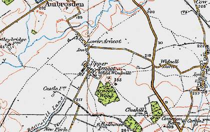 Old map of Upper Arncott in 1919