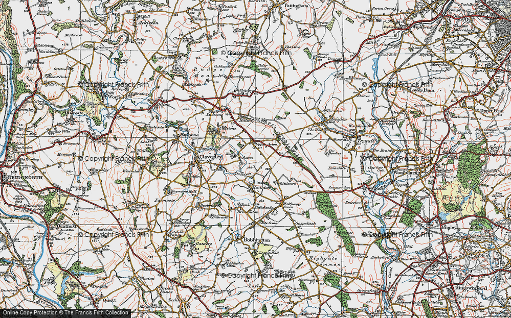 Old Map of Upper Aston, 1921 in 1921