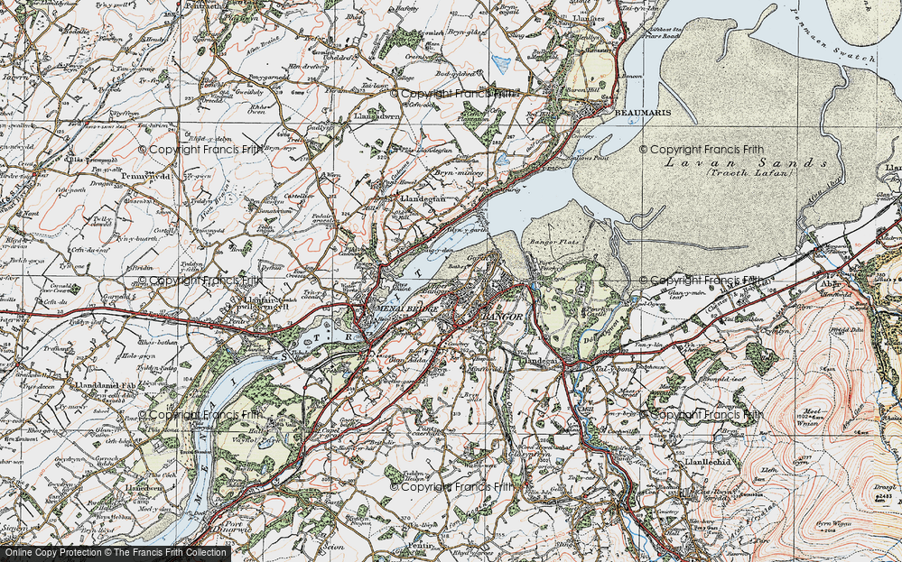 Old Map of Upper Bangor, 1922 in 1922