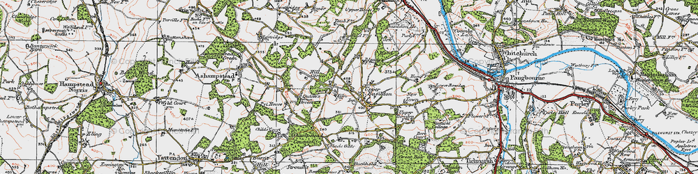 Old map of Upper Basildon in 1919