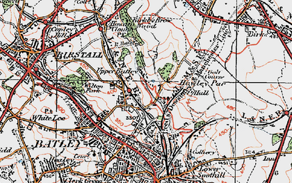 Old map of Upper Batley in 1925