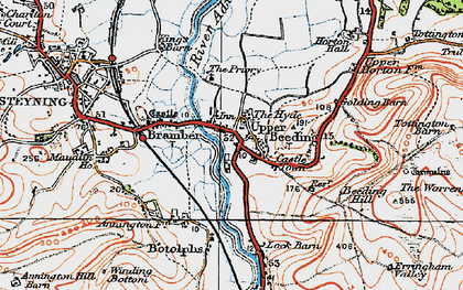 Old map of Upper Beeding in 1920