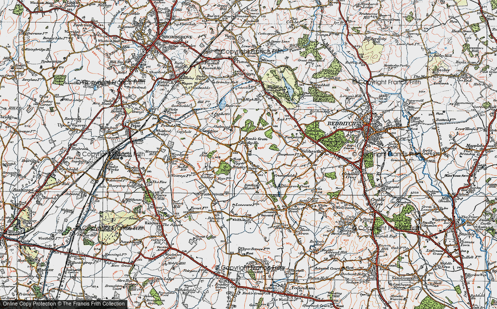 Old Map of Upper Bentley, 1919 in 1919