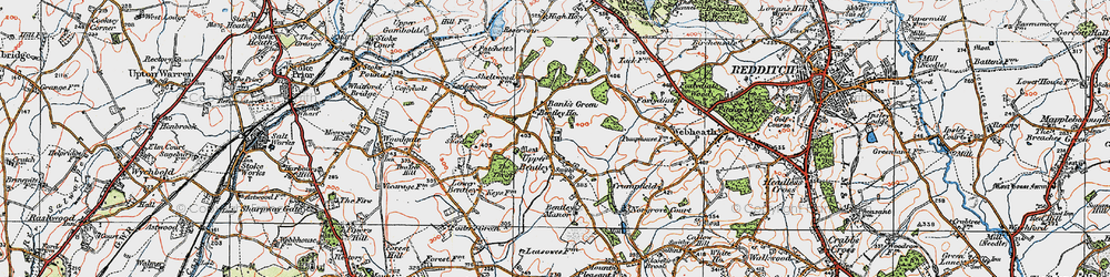 Old map of Bentley Ho in 1919