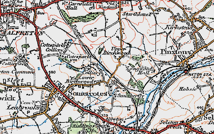 Old map of Upper Birchwood in 1923