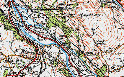 Old map of Treforest Industrial Estate in 1919