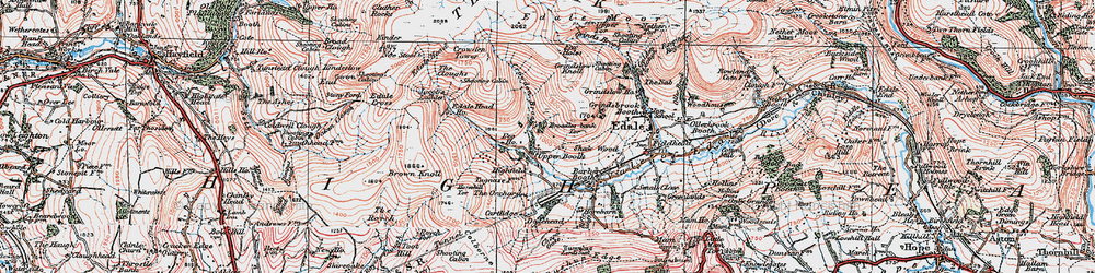 Old map of Broadlee-bank Tor in 1923