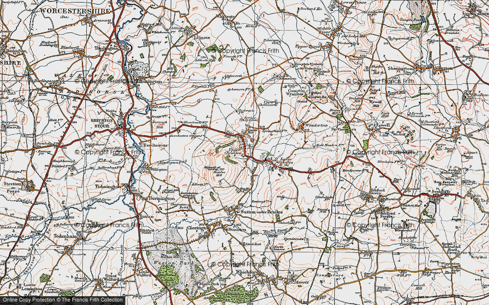 Old Map of Upper Brailes, 1919 in 1919