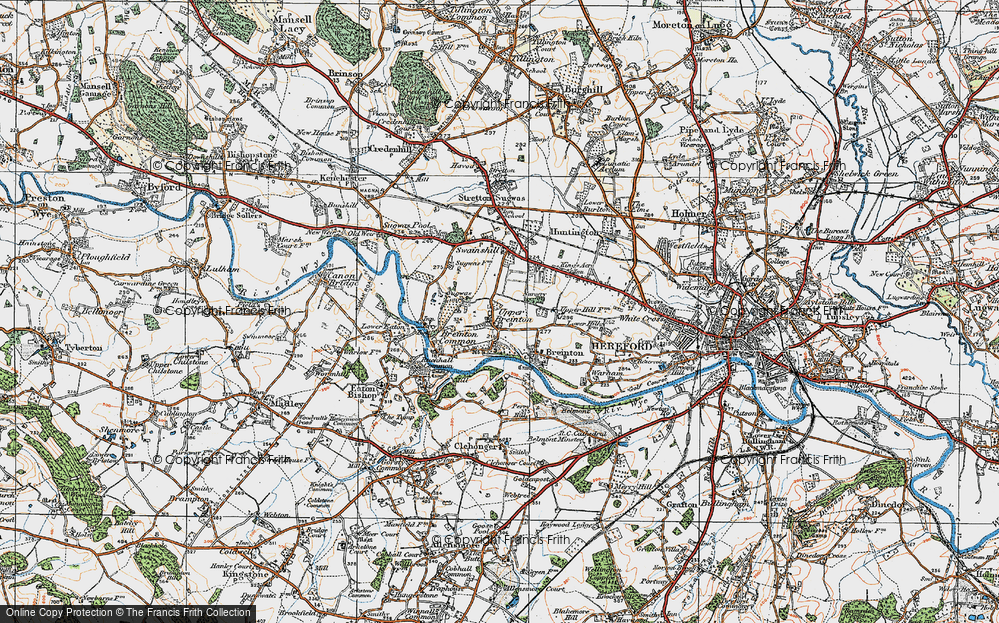 Old Map of Upper Breinton, 1920 in 1920