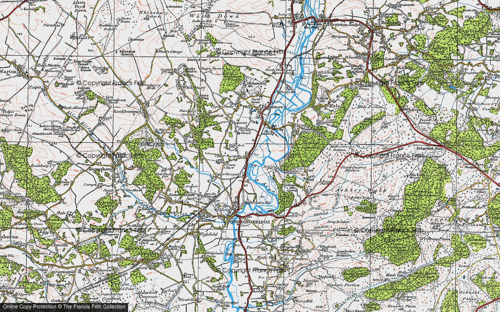 Old Map of Upper Burgate, 1919 in 1919