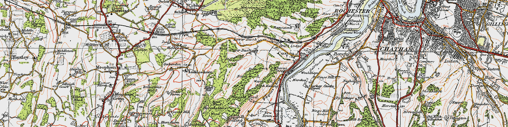 Old map of Upper Bush in 1920